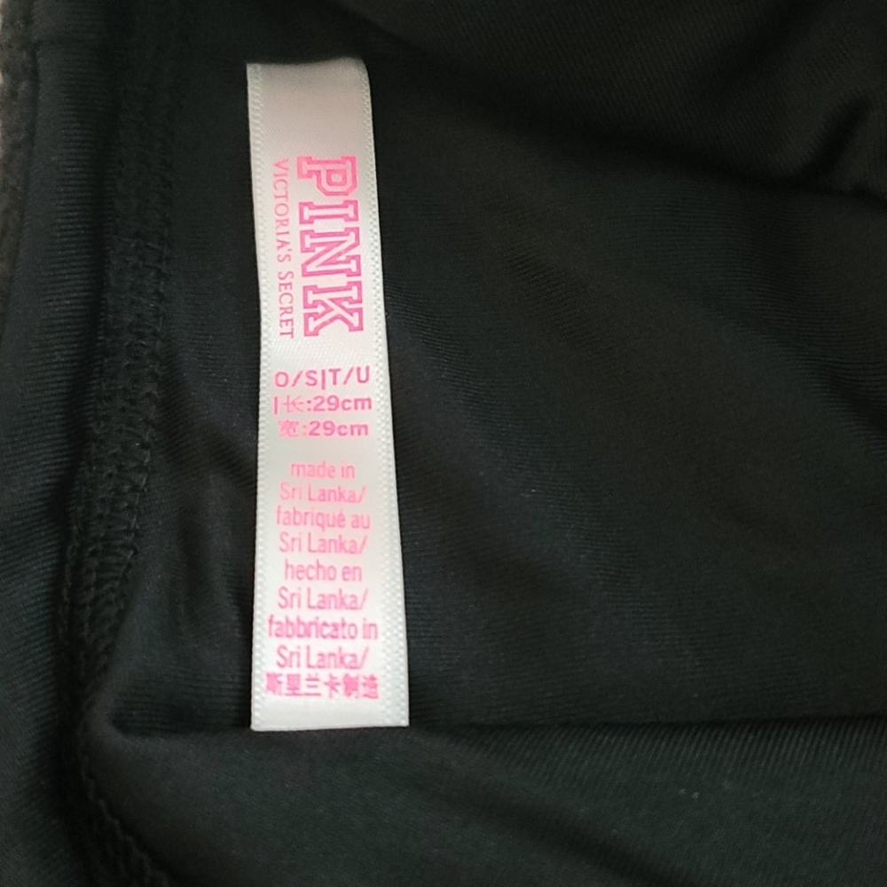 PINK Victoria's secret Black Fleece Face Mask Covering Gaiter NWT - Picture 5 of 8